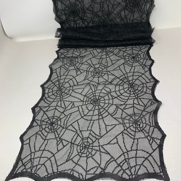 🕷️ web Halloween Black Spider Web Lace Table Runner new 🕷️ - Picture 9 of 12
